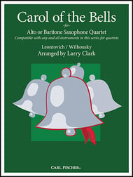 Carol of the Bells Alto or Baritone Saxophone Quartet - Flexible cover Thumbnail